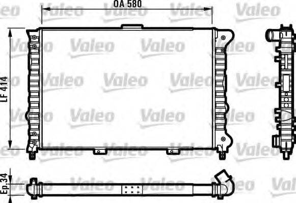 VALEO 732012 Радіатор, охолодження двигуна