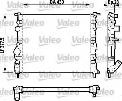 VALEO 732389 Радіатор, охолодження двигуна