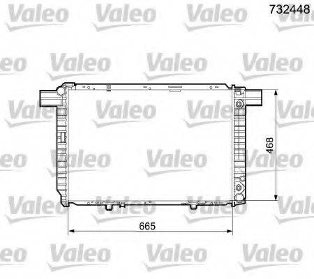 VALEO 732448 Радіатор, охолодження двигуна