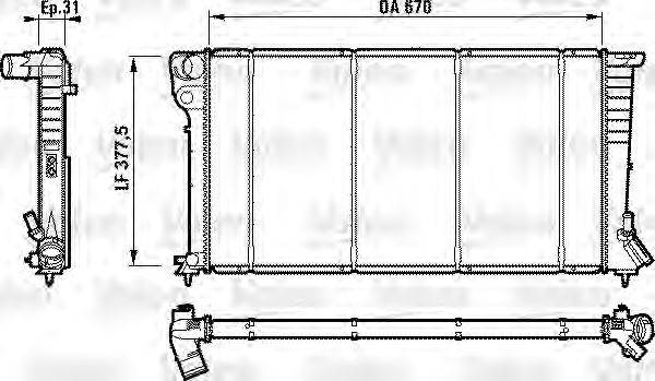 VALEO 732565 Радіатор, охолодження двигуна