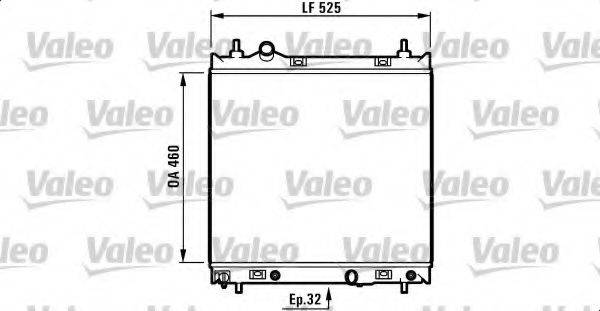 VALEO 732704 Радіатор, охолодження двигуна