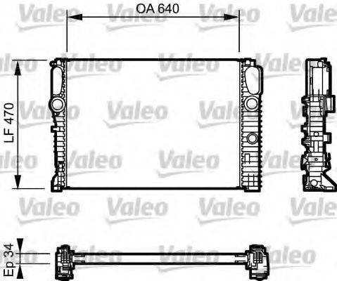 VALEO 732849 Радіатор, охолодження двигуна