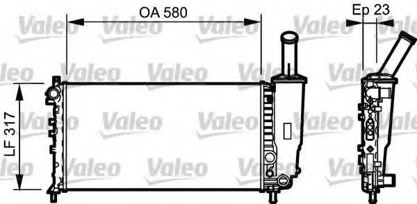 VALEO 732923 Радіатор, охолодження двигуна