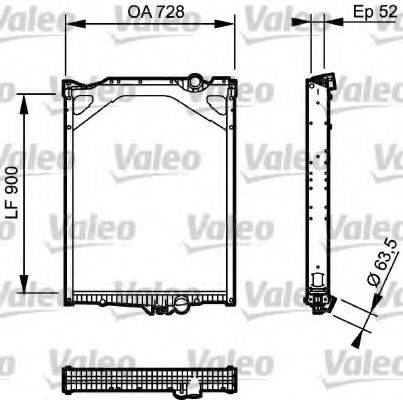 VALEO 733500 Радіатор, охолодження двигуна