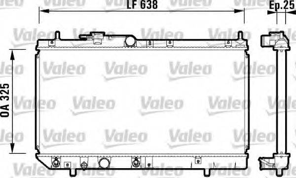 VALEO 734102 Радіатор, охолодження двигуна