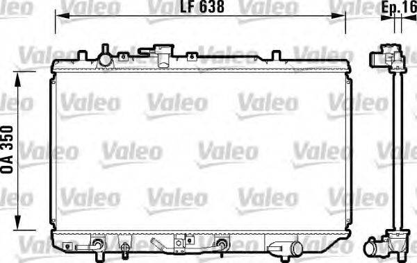 VALEO 734121 Радіатор, охолодження двигуна