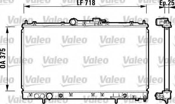 VALEO 734129 Радіатор, охолодження двигуна