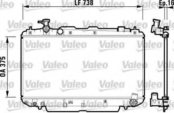 VALEO 734182 Радіатор, охолодження двигуна