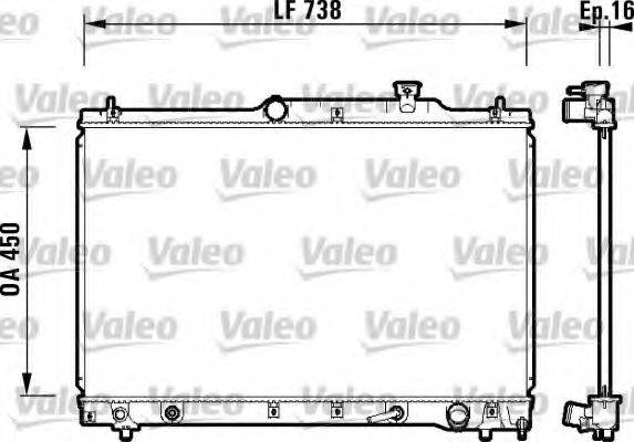 VALEO 734201 Радіатор, охолодження двигуна