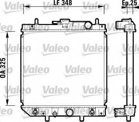 VALEO 734210 Радіатор, охолодження двигуна