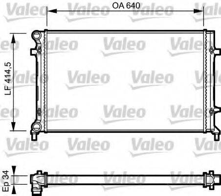 VALEO 734335 Радіатор, охолодження двигуна