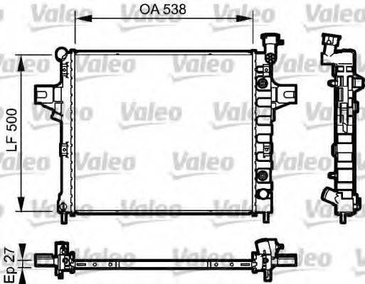 VALEO 735051 Радіатор, охолодження двигуна