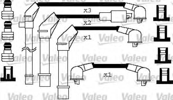 VALEO 346256 Комплект дротів запалювання