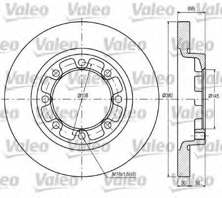 VALEO 187038 гальмівний диск