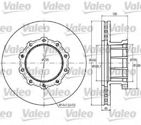 VALEO 187053 гальмівний диск