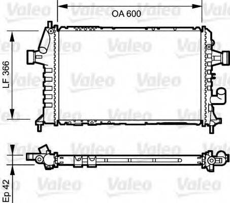 VALEO 734322 Радіатор, охолодження двигуна