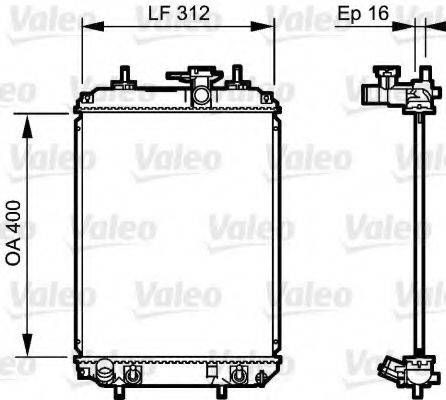 VALEO 735259 Радіатор, охолодження двигуна