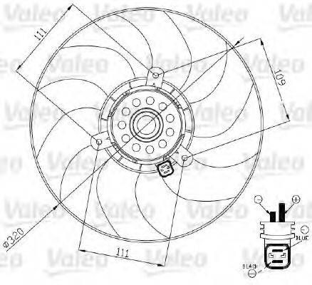 VALEO 696188 Вентилятор, охолодження двигуна