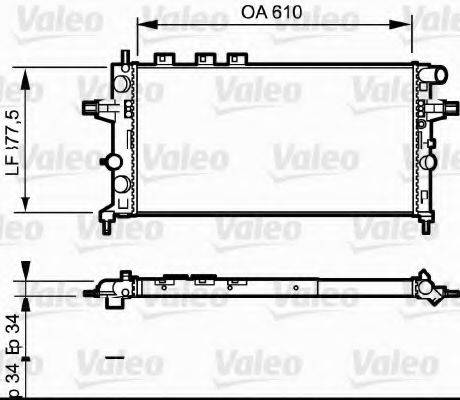 VALEO 732550 Радіатор, охолодження двигуна