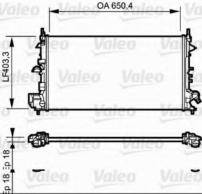 VALEO 734982 Радіатор, охолодження двигуна