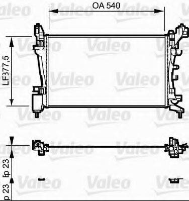 VALEO 735097 Радіатор, охолодження двигуна