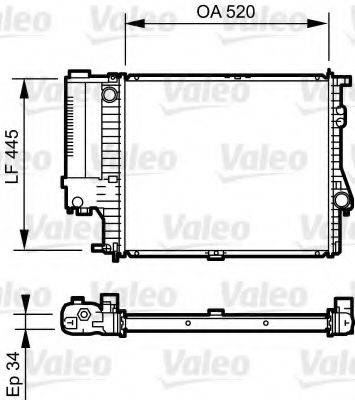 VALEO 731725 Радіатор, охолодження двигуна