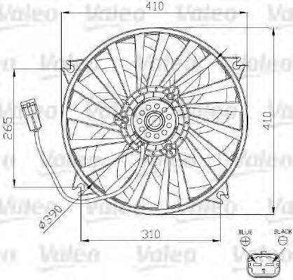 VALEO 696140 Вентилятор, охолодження двигуна