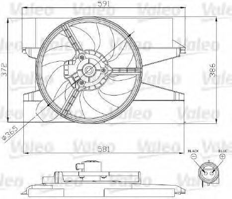 VALEO 696276 Електродвигун, вентилятор радіатора