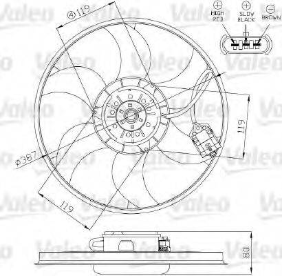 VALEO 696283 Вентилятор, охолодження двигуна