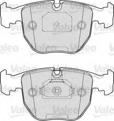 VALEO 598412 Комплект гальмівних колодок, дискове гальмо