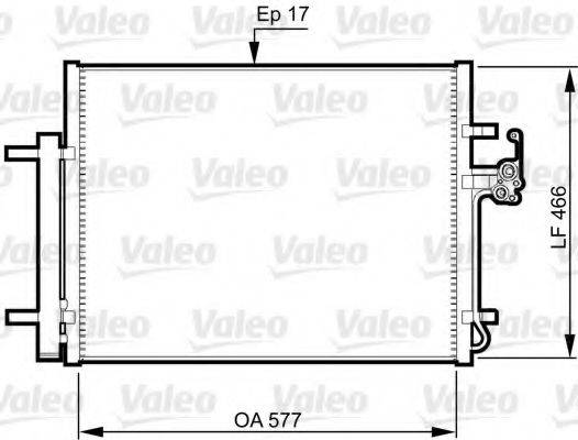 VALEO 814360 Конденсатор, кондиціонер