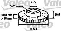 VALEO 197211 гальмівний диск