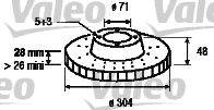 VALEO 197133 гальмівний диск