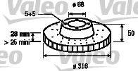 VALEO 197057 гальмівний диск