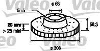 VALEO 186741 гальмівний диск