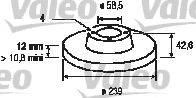 VALEO 186173 гальмівний диск