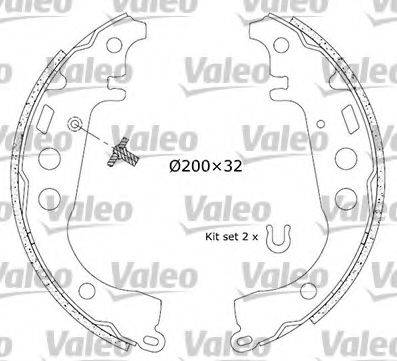 VALEO 554864 Комплект гальмівних колодок