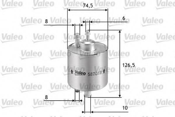 VALEO 587019 Паливний фільтр