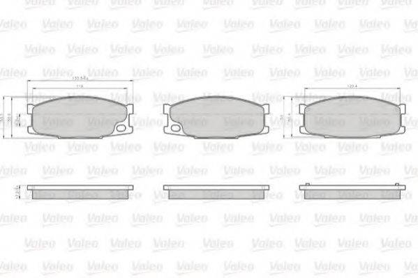 VALEO 872501 Комплект гальмівних колодок, дискове гальмо