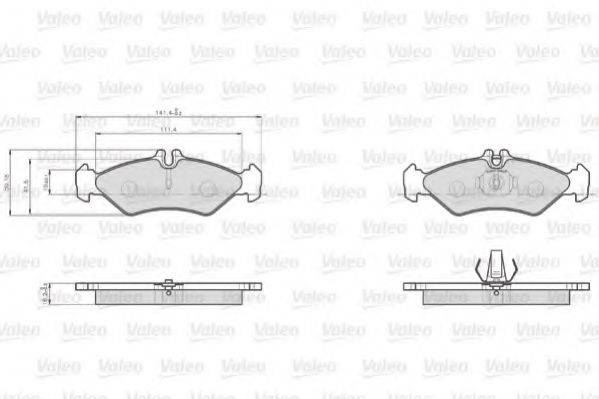 VALEO 872621 Комплект гальмівних колодок, дискове гальмо