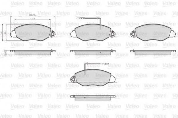 VALEO 872432 Комплект гальмівних колодок, дискове гальмо