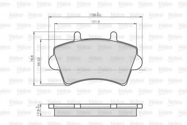 VALEO 872613 Комплект гальмівних колодок, дискове гальмо