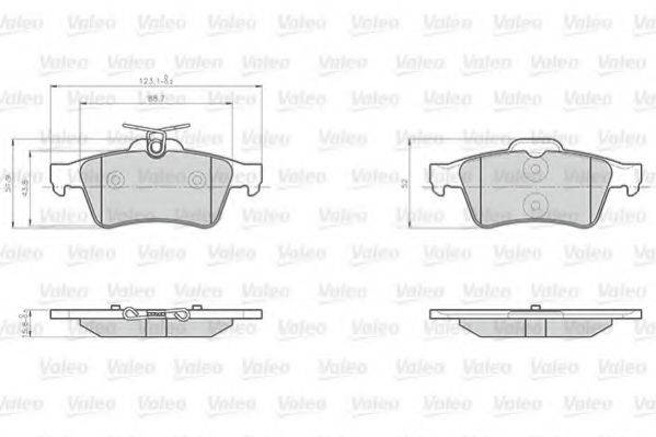 VALEO 872137 Комплект гальмівних колодок, дискове гальмо