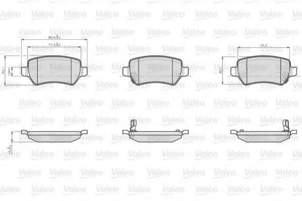 VALEO 872417 Комплект гальмівних колодок, дискове гальмо