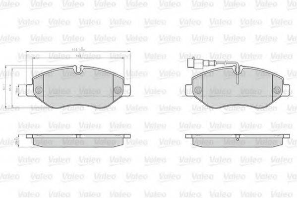 VALEO 872230 Комплект гальмівних колодок, дискове гальмо