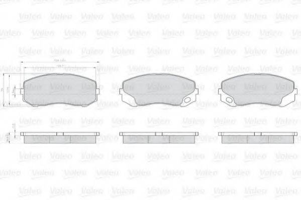 VALEO 872249 Комплект гальмівних колодок, дискове гальмо