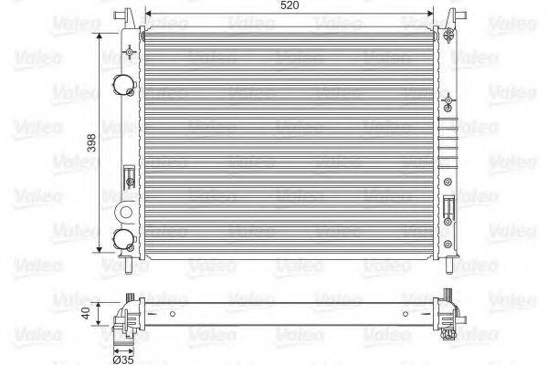 VALEO 701597 Радіатор, охолодження двигуна