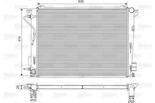 VALEO 701600 Радіатор, охолодження двигуна