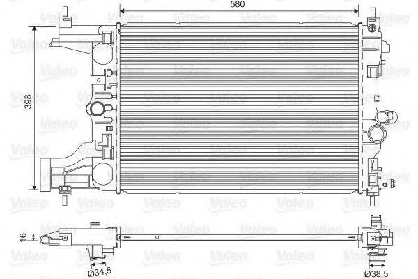 VALEO 701594 Радіатор, охолодження двигуна