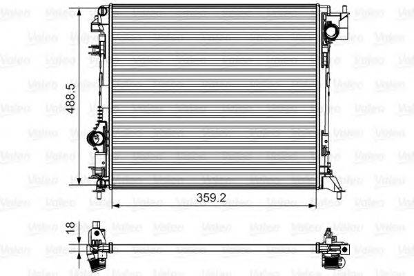 VALEO 735624 Радіатор, охолодження двигуна